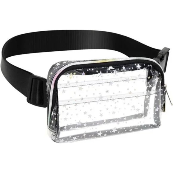 New Clear Fanny Pack Stadium Approved for Women & Men Transparent Star - Picture 1 of 7